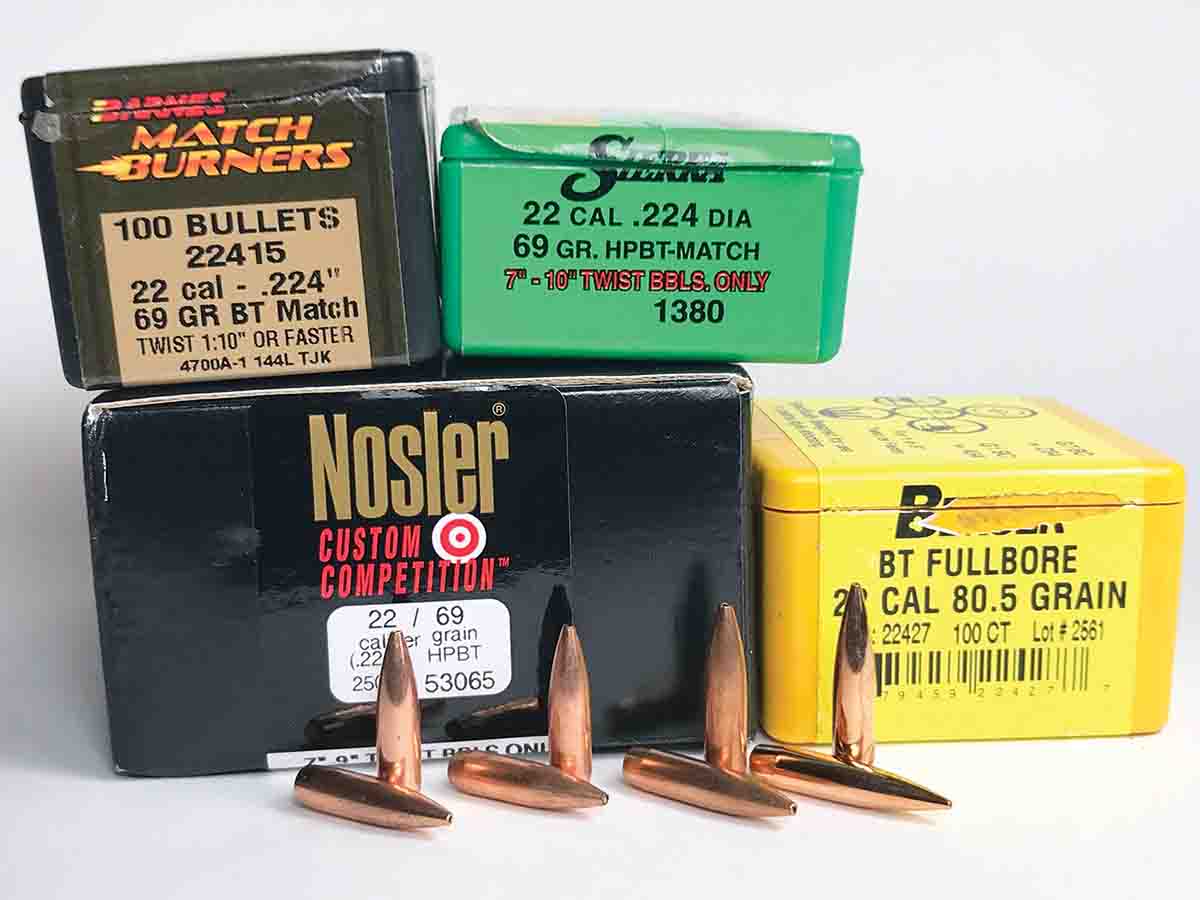 Select bullets make a quick-twist .22-250 into a long-range target rifle.